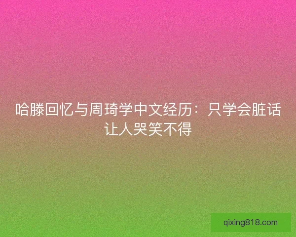 哈滕回忆与周琦学中文经历：只学会脏话让人哭笑不得